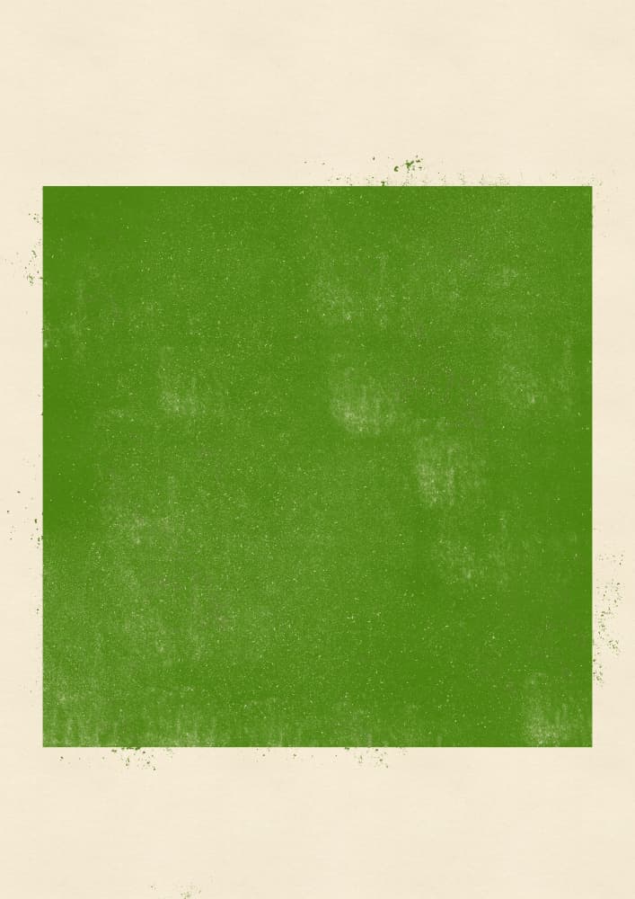 Distressed Green Square by Nicholas — canvas wall art