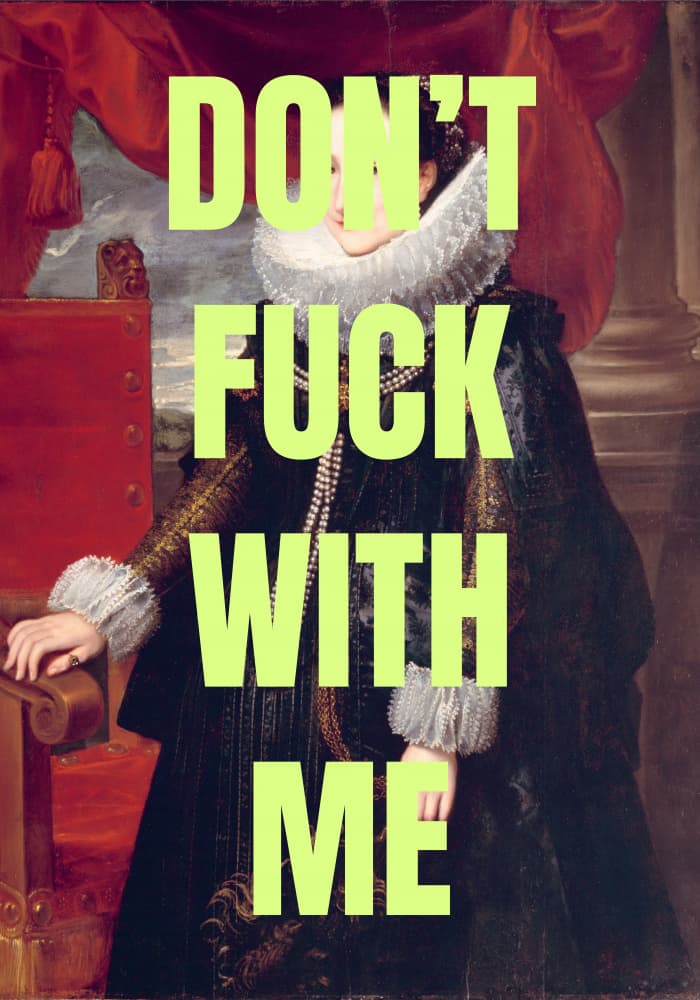 Defiant Queenly Portrait by Athene Fritsch — canvas wall art