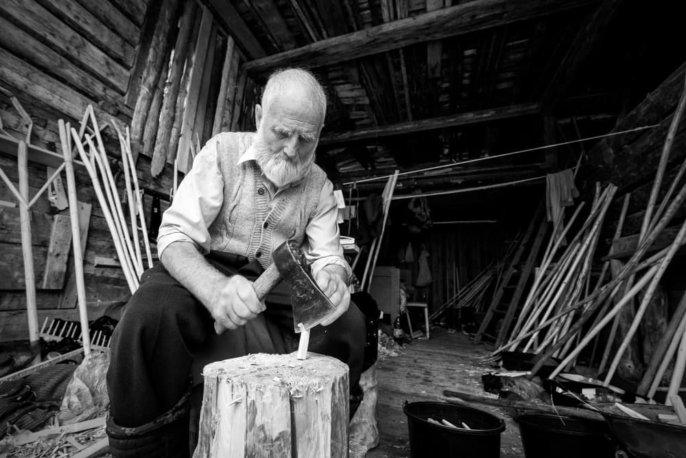 Rustic Wood Craftsman by Zoran Toldi (EFIAP AZSF) — canvas wall art