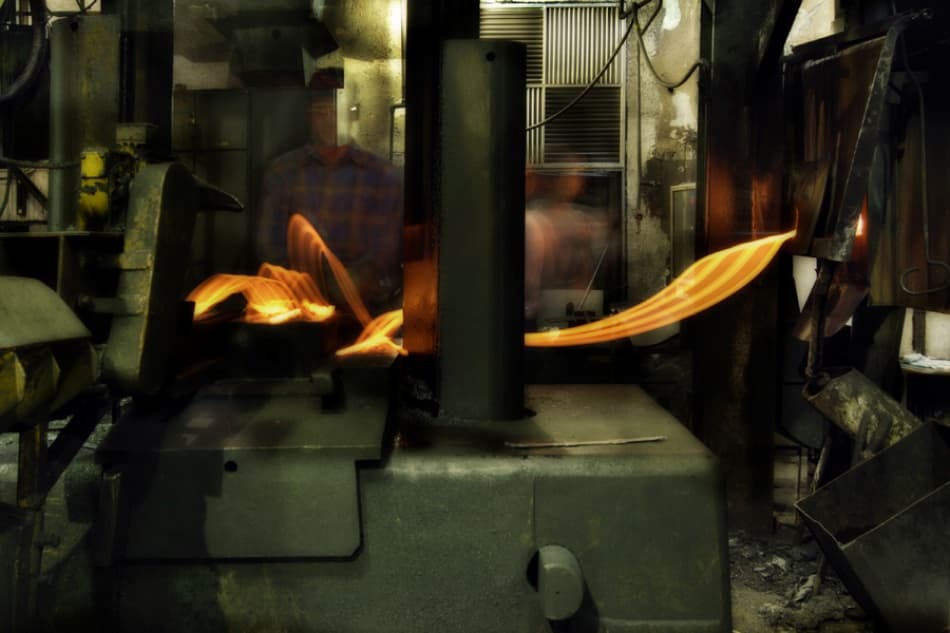 Industrial Heat Glow by Jure Kravanja — canvas wall art