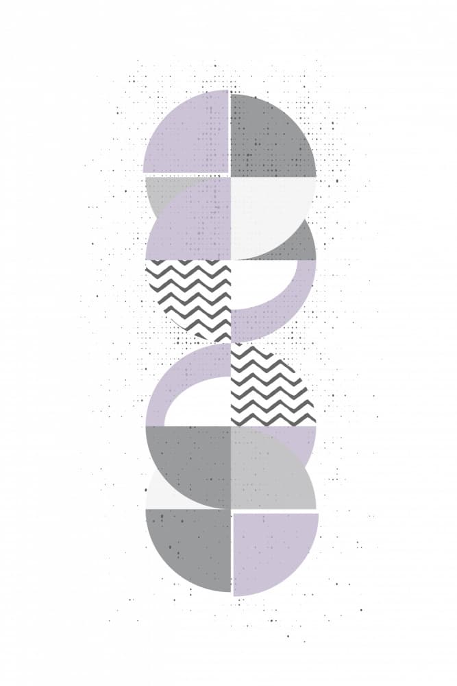 Lavender Gray Geometric Stack by Melanie Viola — canvas wall art