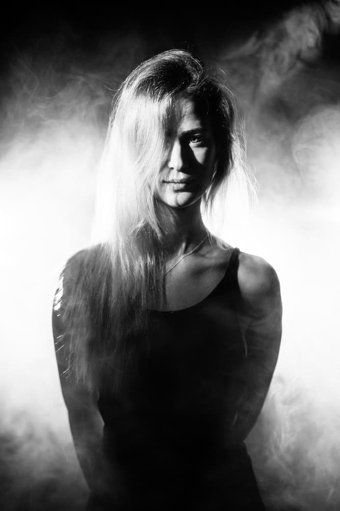 Mysterious Woman Portrait by Artem Vasilenko — canvas wall art