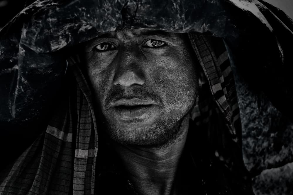 Intense Gaze Portrait by Joxe Inazio Kuesta Garmendia — canvas wall art