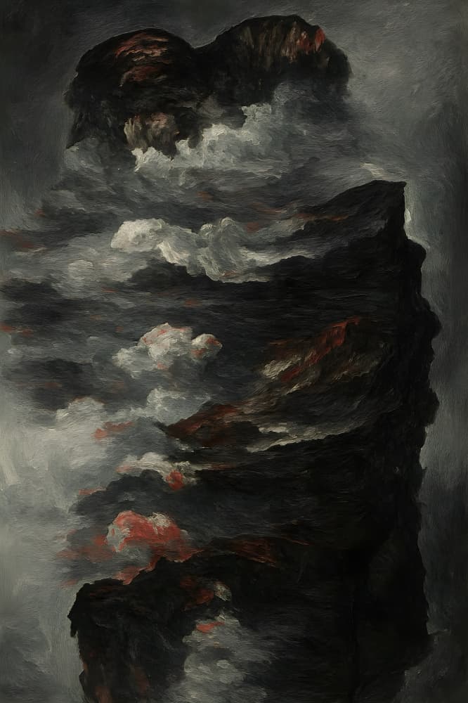 Towering Storm Cliffs by HUGO — canvas wall art