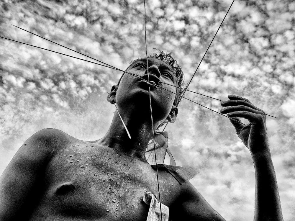 Youthful Skyward Gaze by Avishek Das — canvas wall art