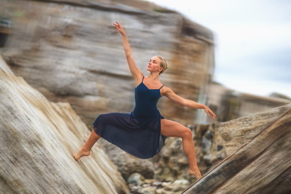 Ethereal Dancer On Rocks by Normunds Kaprano — canvas wall art