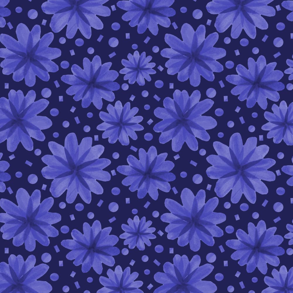 Floral Botanicals Navy On Blue by Michele Channell — canvas wall art