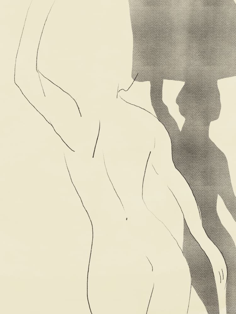 Elegant Back Nude by Little Dean — canvas wall art