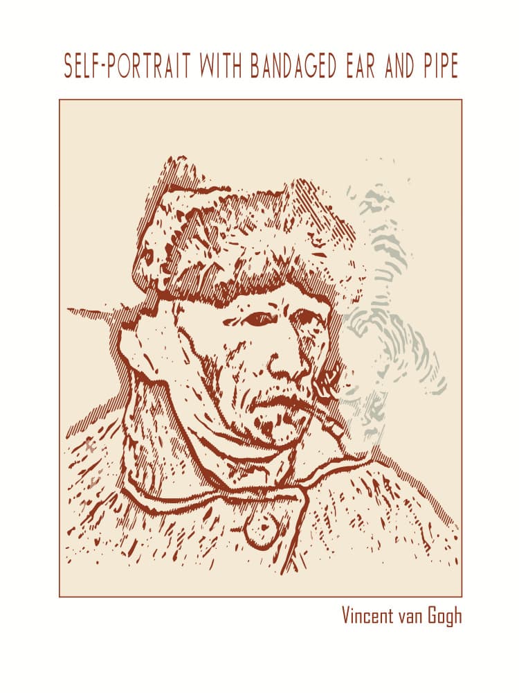 Smoking Man Bandaged Ear by Doa Project — canvas wall art