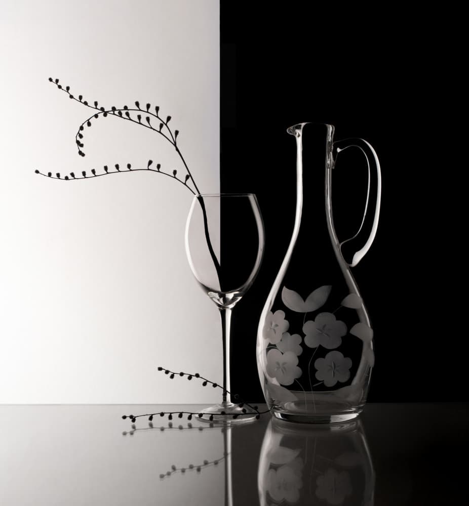 Elegant Glass Still Life by Margareth Perfoncio — canvas wall art