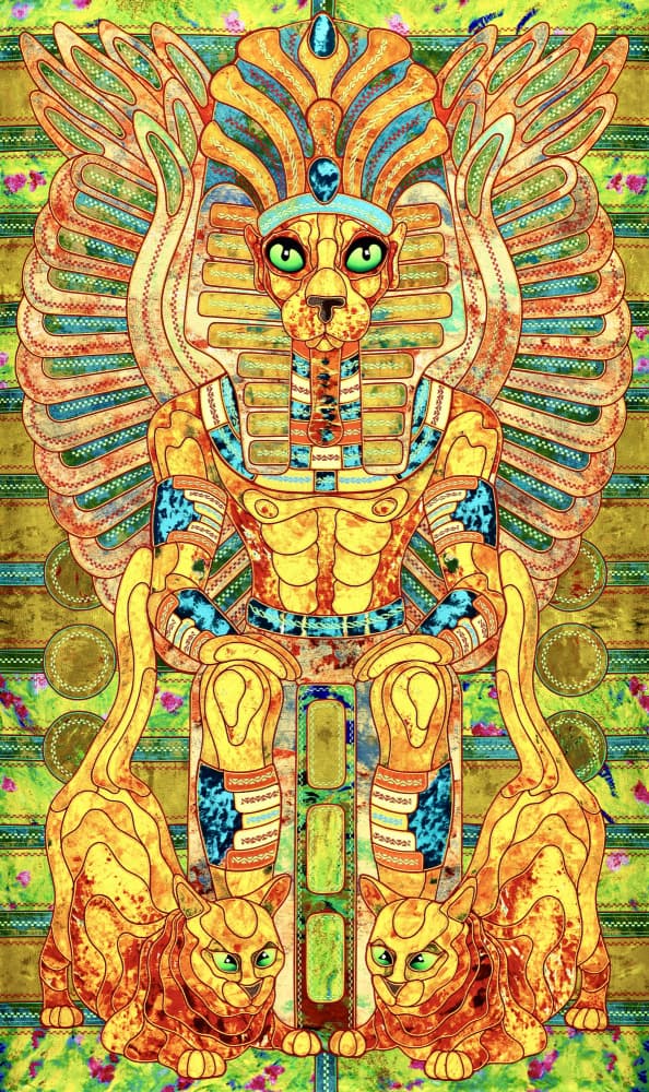Vibrant Egyptian Deity by Kostyantin Malginov — canvas wall art