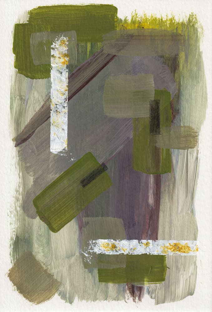 Geometric Green Gold by Soniya Vijayakumar — canvas wall art