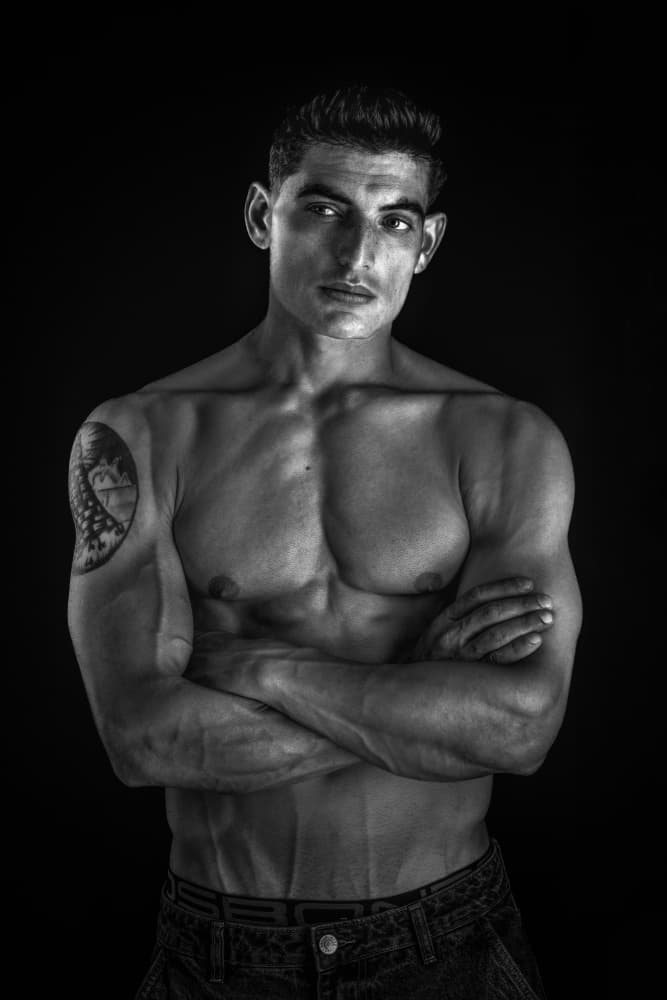 Intense Male Physique by Irene Wu — canvas wall art