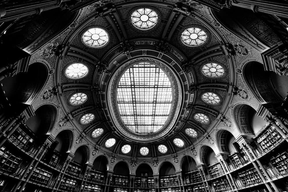 Grand Library Dome by Hervé Loire — canvas wall art