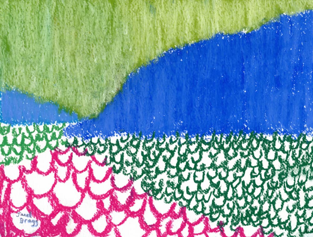 Vibrant Abstract Landscape by Janel Bragg — canvas wall art