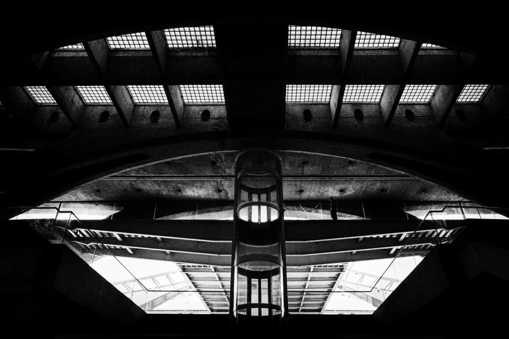 Geometric Building Interior by Paulo Abrantes — canvas wall art