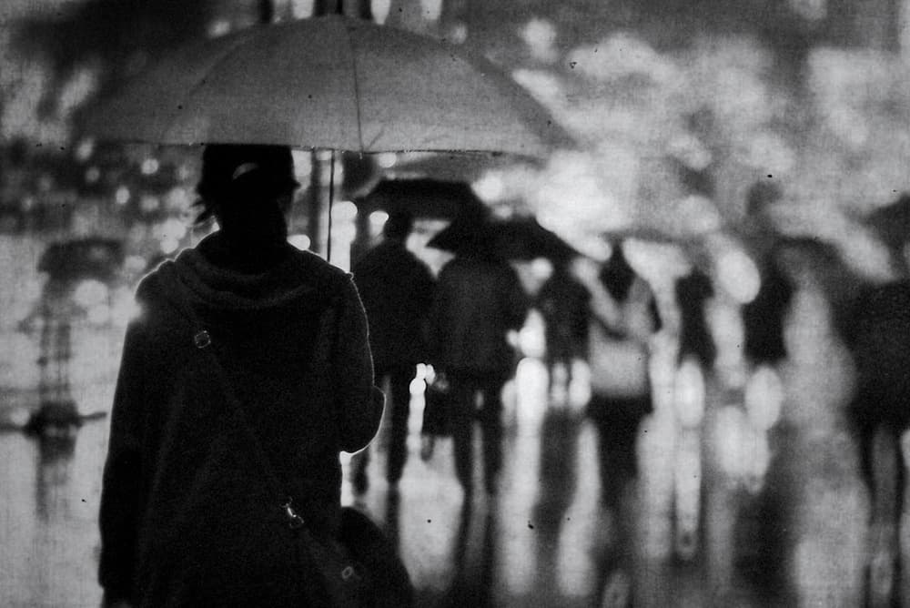 Rainy City Stroll by Teruhiko Tsuchida — canvas wall art
