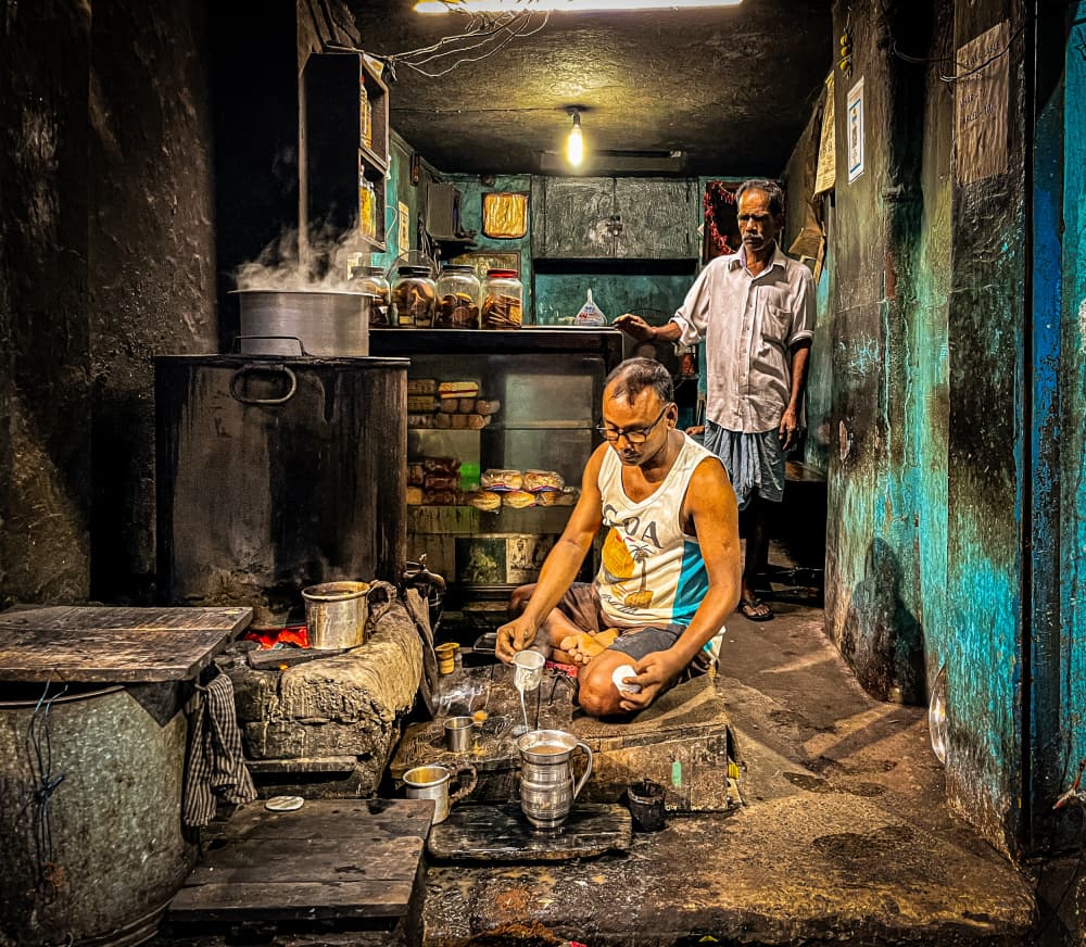 Indian Chai Shop by Subhajit Das — canvas wall art