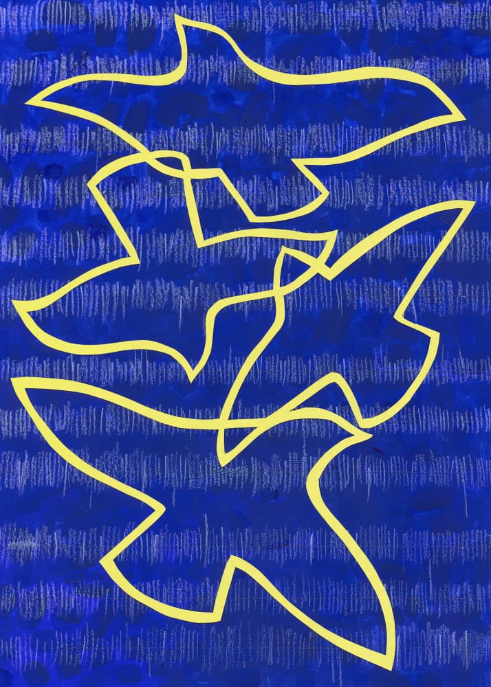 Flying Abstract Birds by Isabelle Brent — canvas wall art