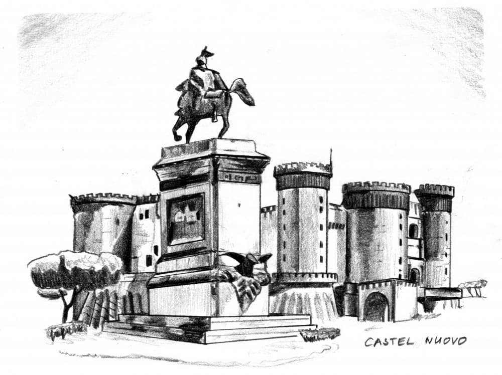 Castel Nuovo Equestrian Statue by Kulik — canvas wall art
