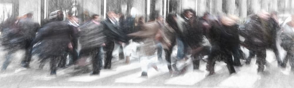 Blurred City Crowd by Gilbert Claes — canvas wall art