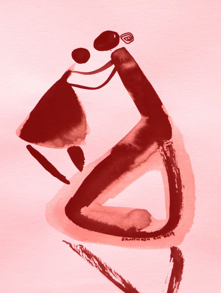 Loving Parent Child Embrace by Santhosh ch — canvas wall art