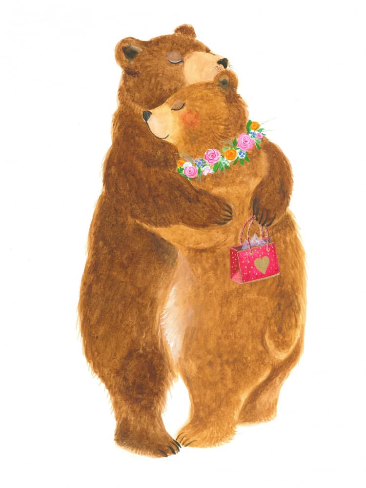 Bear Hug Delight by Isabelle Brent — canvas wall art