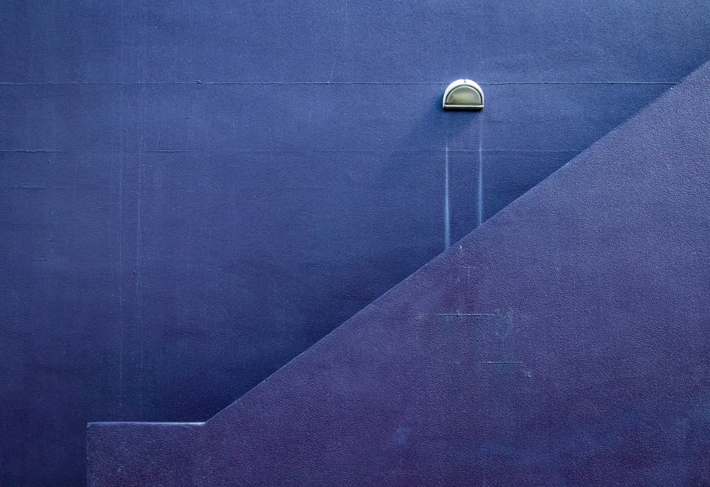 Indigo Wall Geometry by Jacqueline Hammer — canvas wall art
