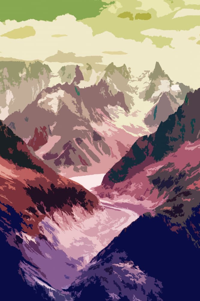 Vibrant Mountain Valley by Vesuvik Designs — canvas wall art