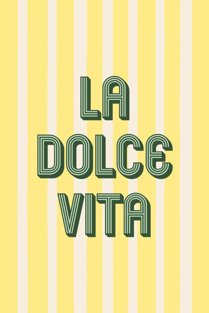La Dolce Vita Yellow Stripes by Karen Menzenbach — canvas wall art