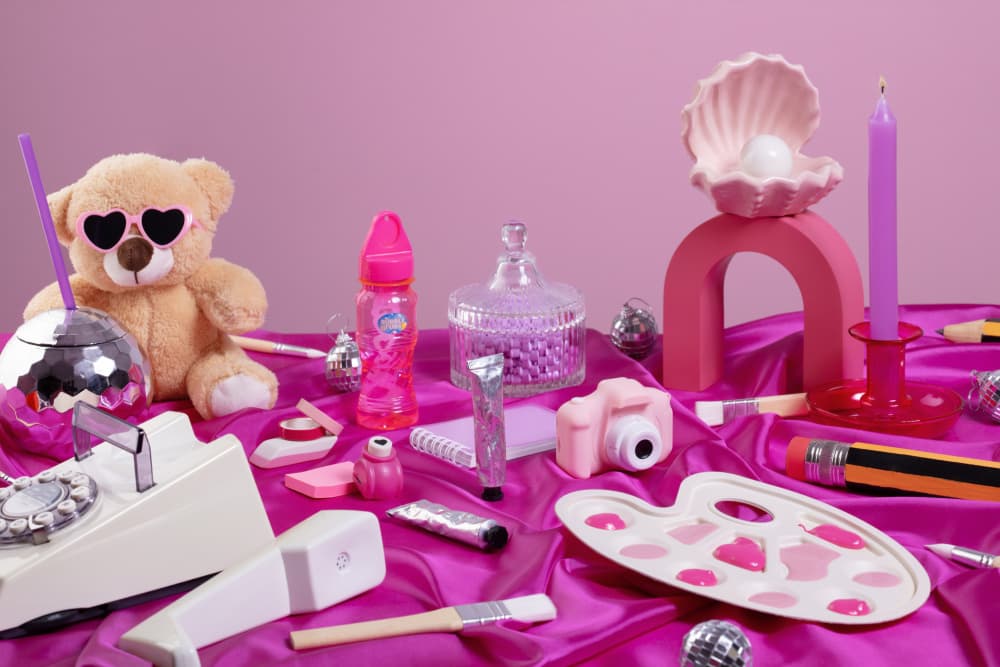Playful Pink Aesthetic by Julia Ramiro — canvas wall art