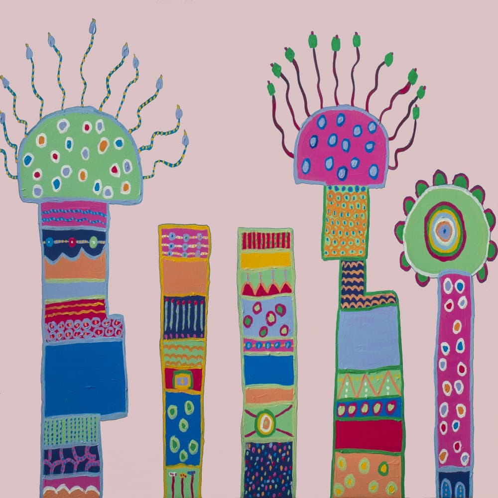 Whimsical Patterned Plants by Helen Joynson — canvas wall art