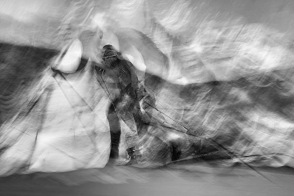 Dynamic Skiing Motion by Milan Malovrh — canvas wall art