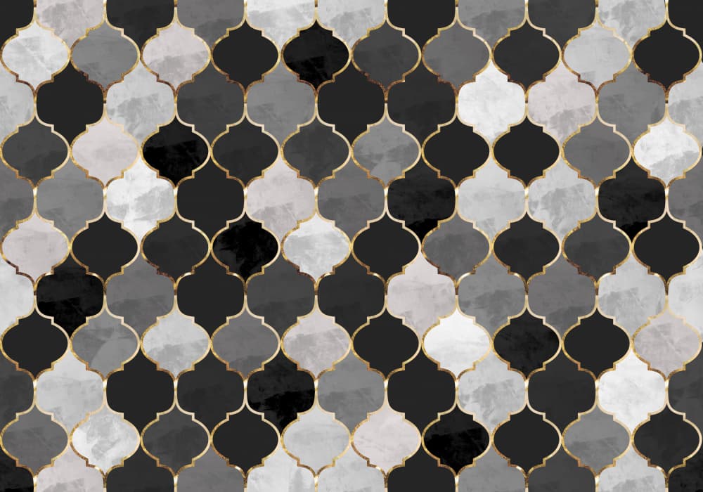 Elegant Gold Quatrefoil by Sarah Manovski — canvas wall art