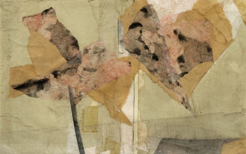 Abstract Floral Collage by Ute Rathmann — canvas wall art