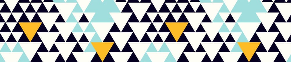 Colorful Geometric Triangles by Florent Bodart — canvas wall art