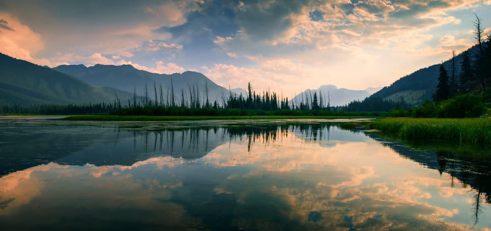 Reflective Mountain Lake by Wei (David) Dai — canvas wall art