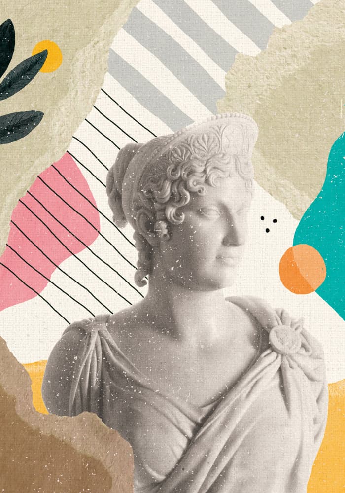 Classical Bust Modern Collage by Aylin Demir — canvas wall art