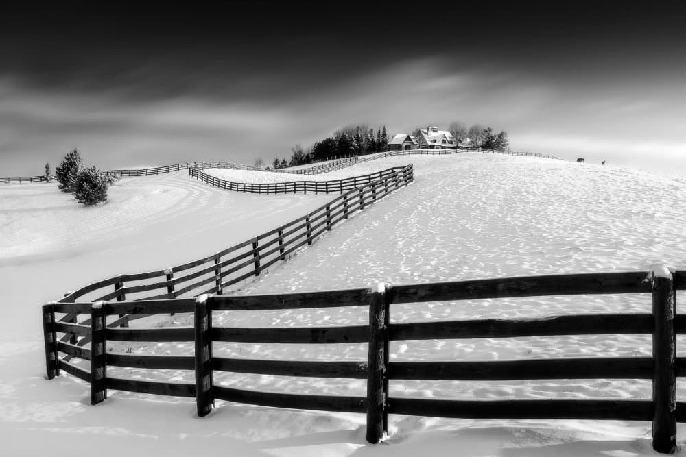 Snowy Country Estate by Steven Zhou — canvas wall art