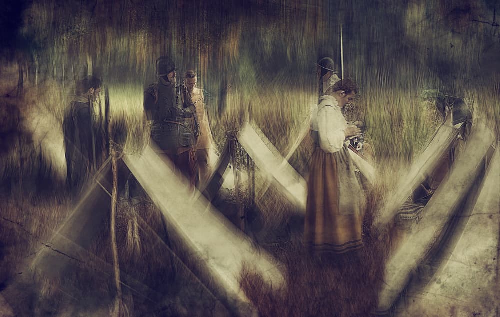 Vintage Military Encampment by Jan van der Linden — canvas wall art