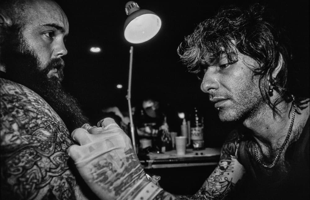 Tattoo Artist At Work by Carlos_Grury_Santos — canvas wall art