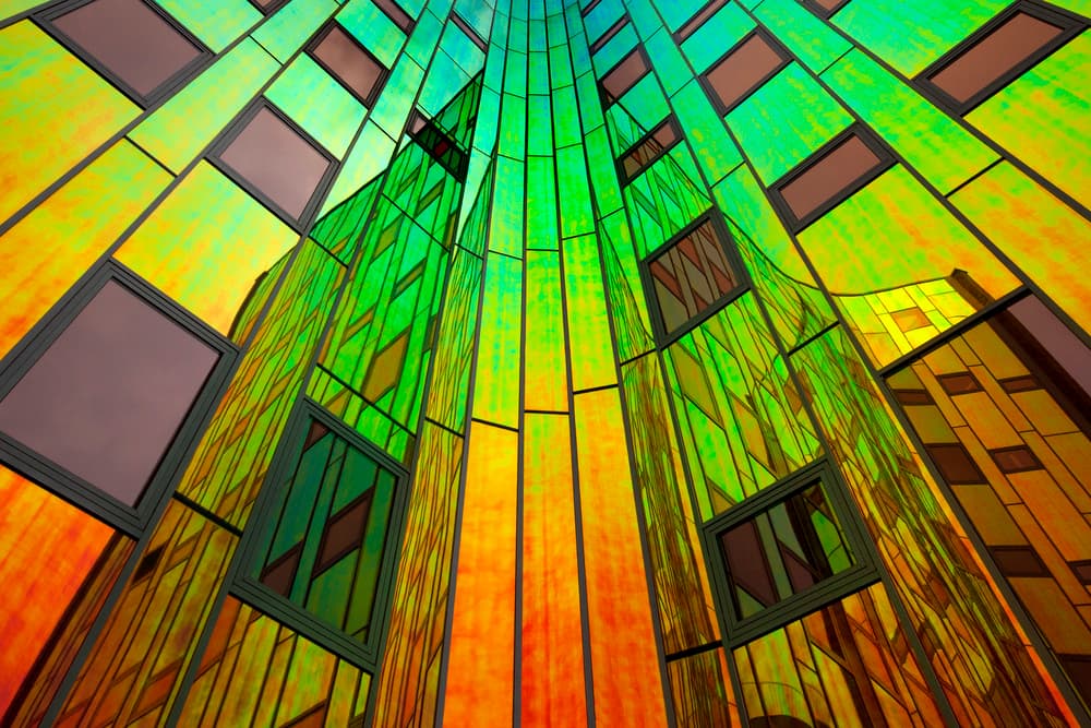 Vibrant Architectural Glass by Theo Luycx — canvas wall art