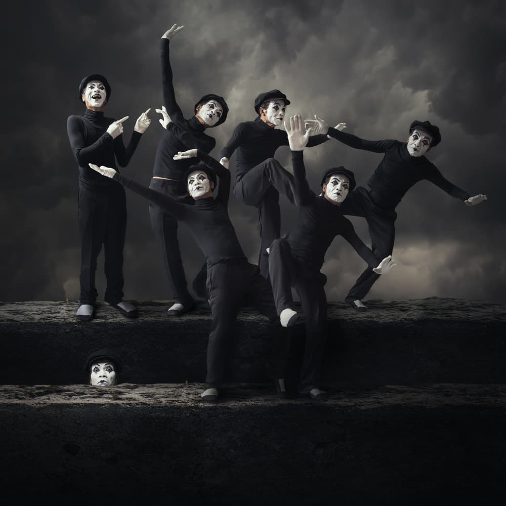 Dramatic Mime Performance by hardibudi — canvas wall art