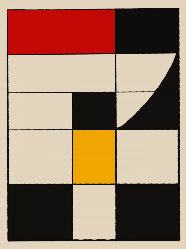 Geometric Color Blocks by Little Dean — canvas wall art