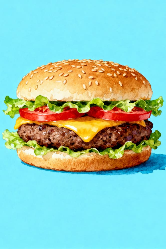 Classic Cheeseburger by Neetesh Kumar — canvas wall art