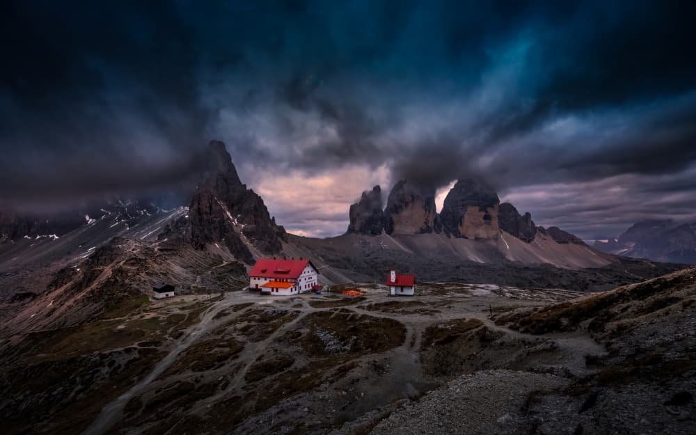 Stormy Mountain Huts by Songlin Xu — canvas wall art