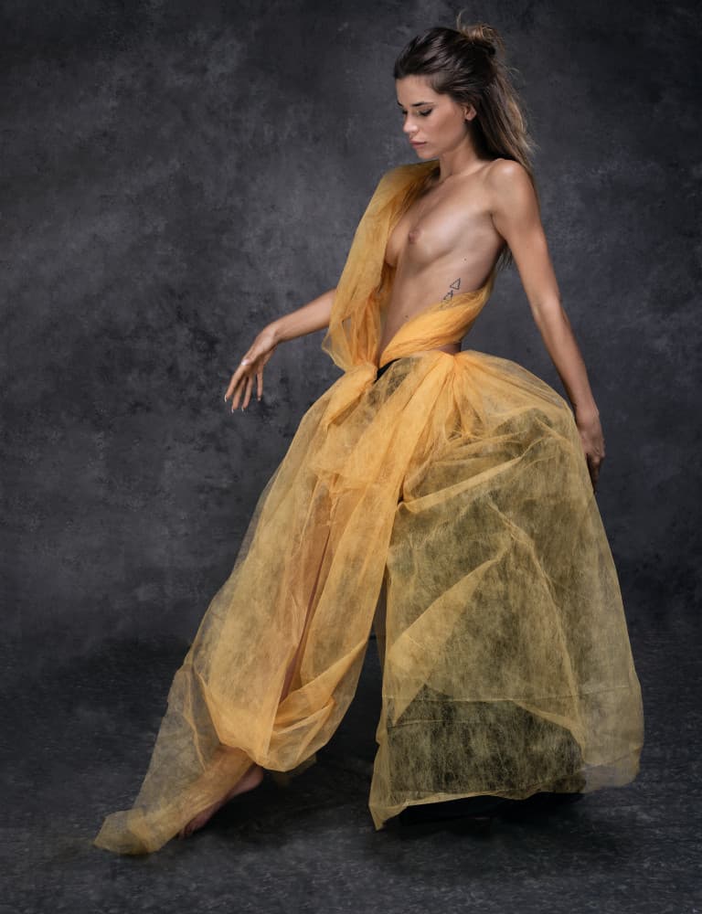 Ethereal Yellow Fabric by Joan Gil Raga — canvas wall art
