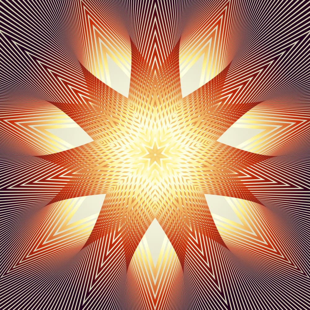 Radiant Geometric Starburst by Angelo Cerantola — canvas wall art