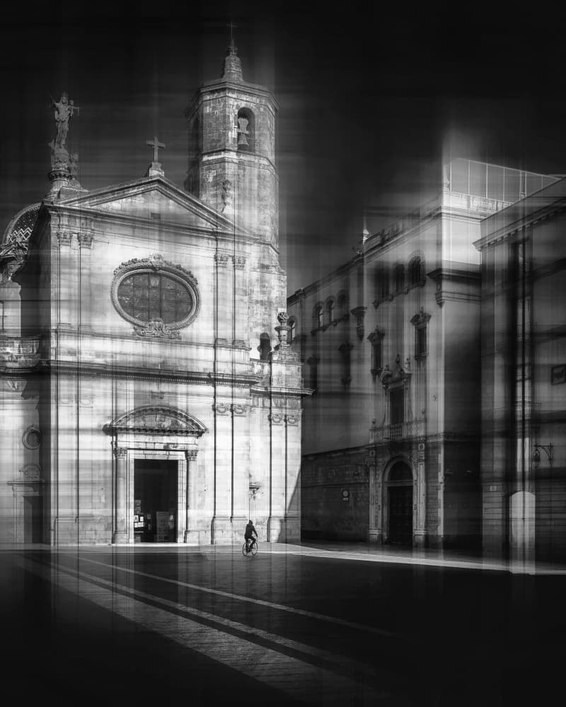 Grand Church Square Shadows by Leah Guo — canvas wall art