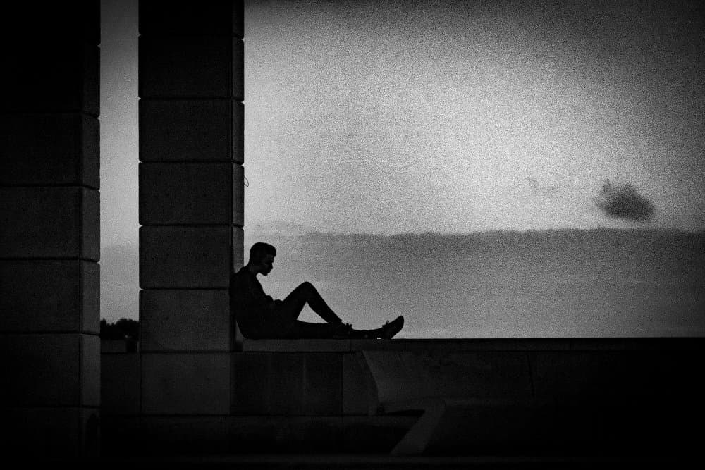 Contemplative Silhouette by Adolfo Urrutia — canvas wall art